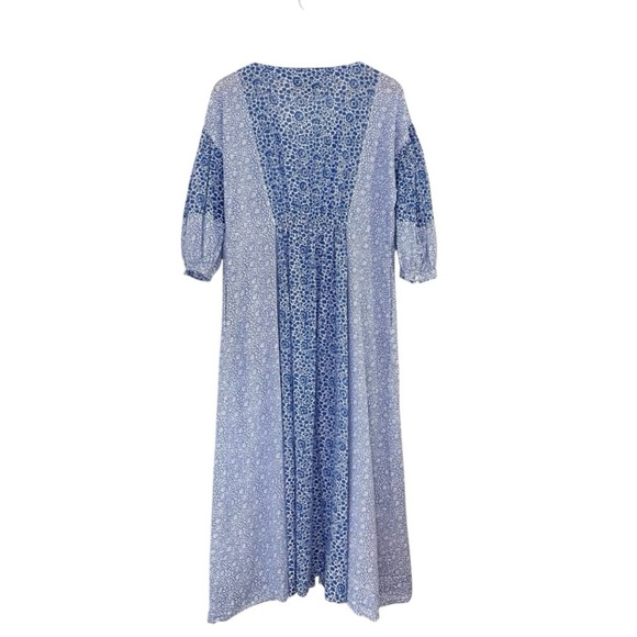 Hatch The Nessa Maternity Dress Sky Wildflower Cotton Maxi Blue 0 XS Cottagecore - Picture 6 of 16